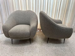 Paire de fauteuils italiens sculpturaux vintage