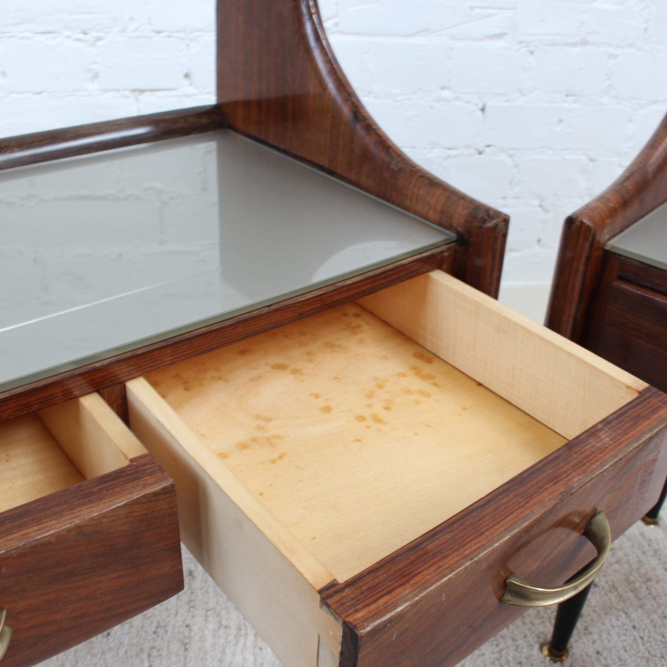 Pair of Vintage Italian Bedside Tables / Night Stands (circa 1950s) 12