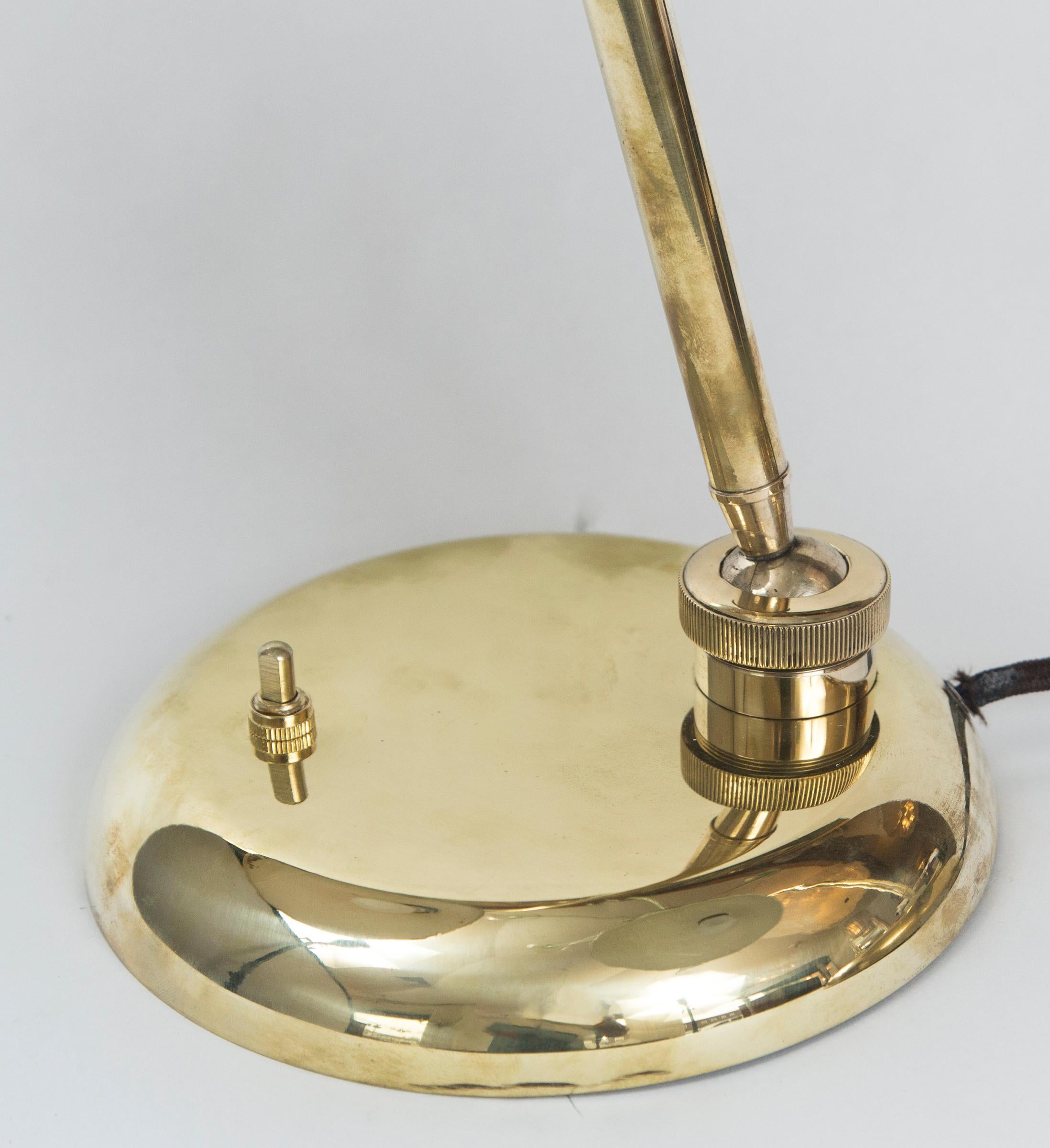 Pair of Mid Century Italian Brass Desk/ Table Lamps 1