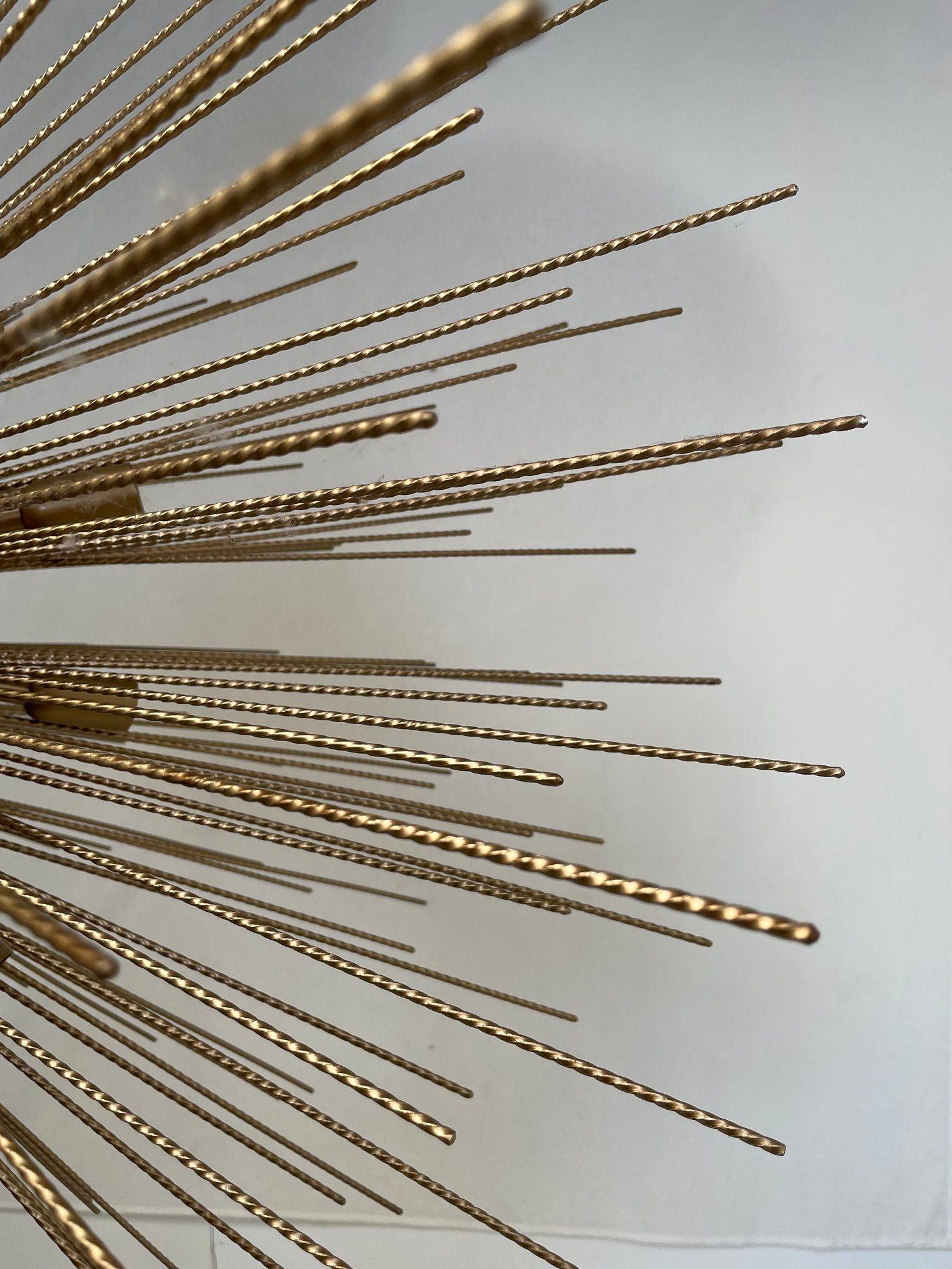 Paire de lustres italiens vintage Spoutnik en bronze en vente 2
