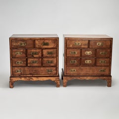 Pair of Vintage Italian Campaign Style Chests