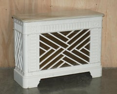 PAIR OF ViNTAGE ITALIAN CARRARA MARBLE TOPPED RADIATOR COVERS REMOVABLE FRONTS