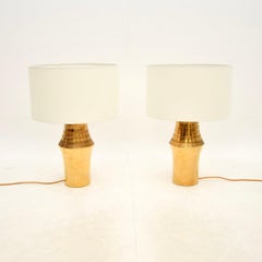 Pair of Vintage Italian Ceramic Table Lamps by Bitossi