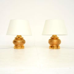 Pair of Vintage Italian Ceramic Table Lamps by Bitossi