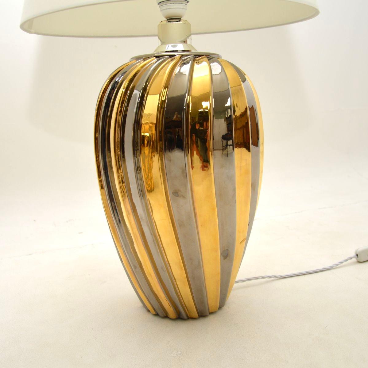Paire de lampes de bureau italiennes vintage en céramique Bon état - En vente à London, GB