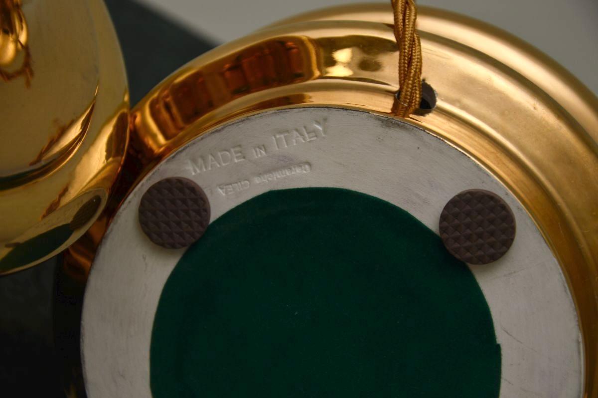 Paar italienische Vintage-Tischlampen aus Keramik im Angebot 1