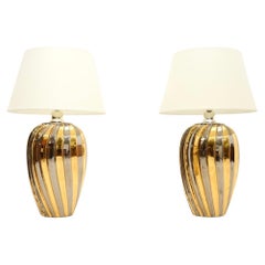 Pair of Vintage Italian Ceramic Table Lamps