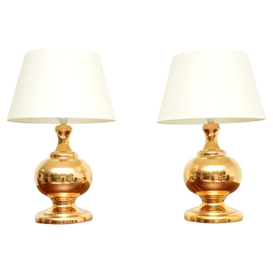 Pair of Vintage Italian Ceramic Table Lamps