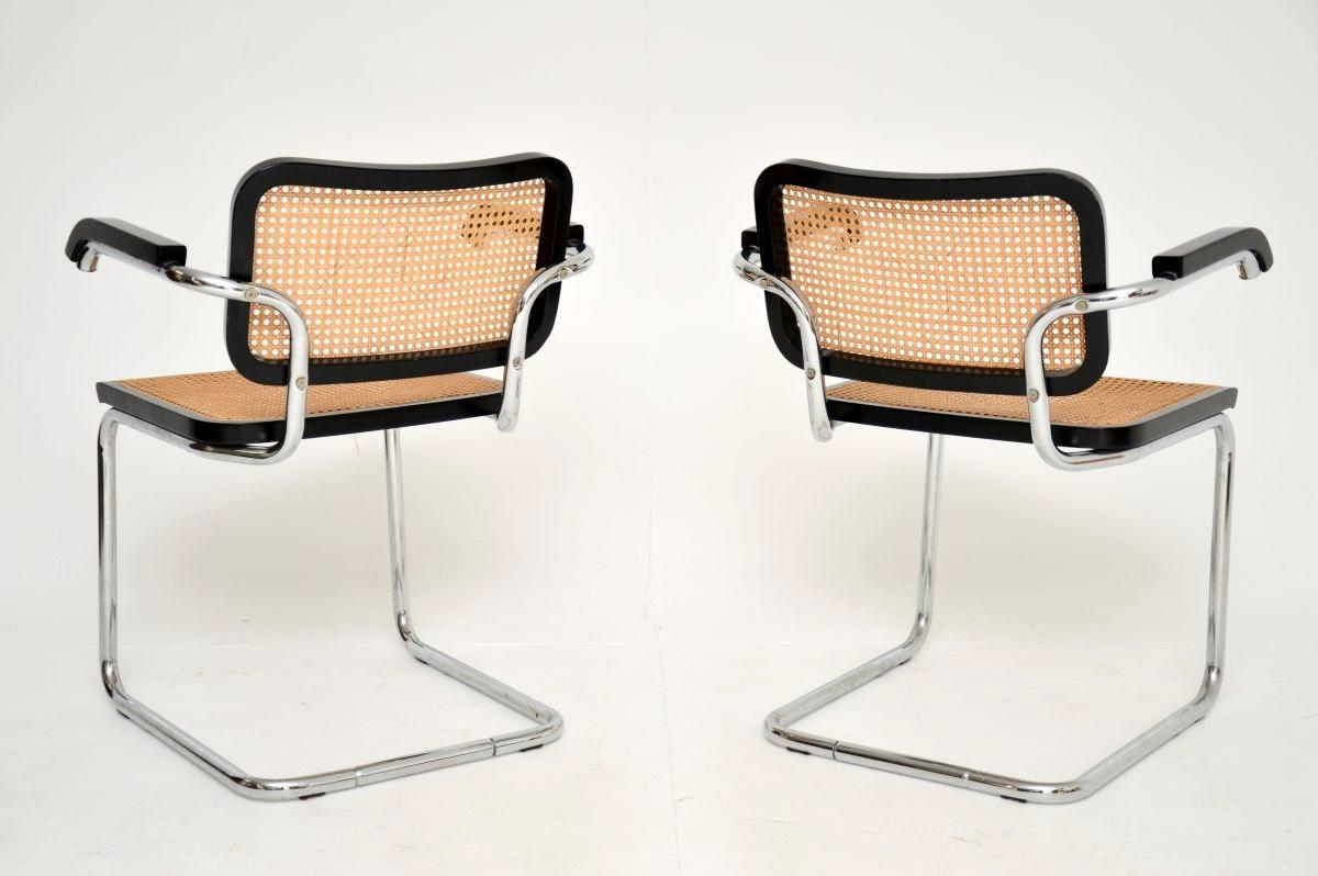 Late 20th Century Pair of Vintage Italian Cesca Dining Chairs For Sale