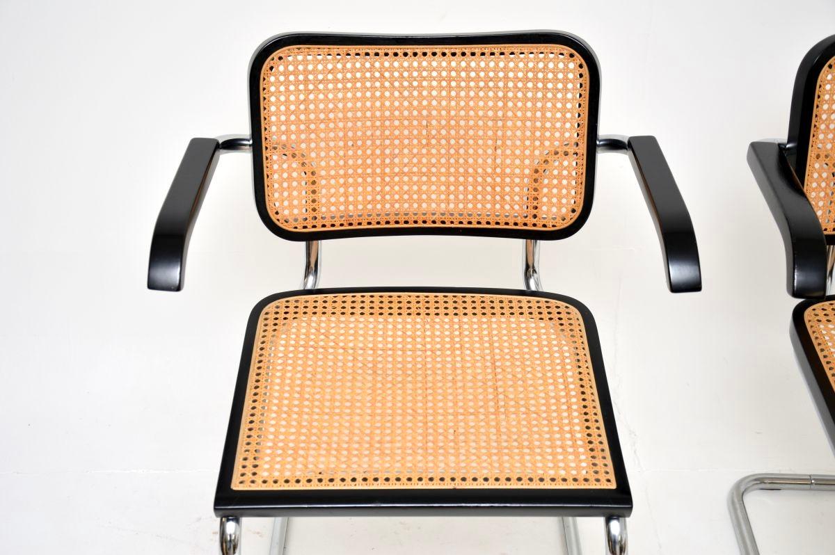 Steel Pair of Vintage Italian Cesca Dining Chairs For Sale