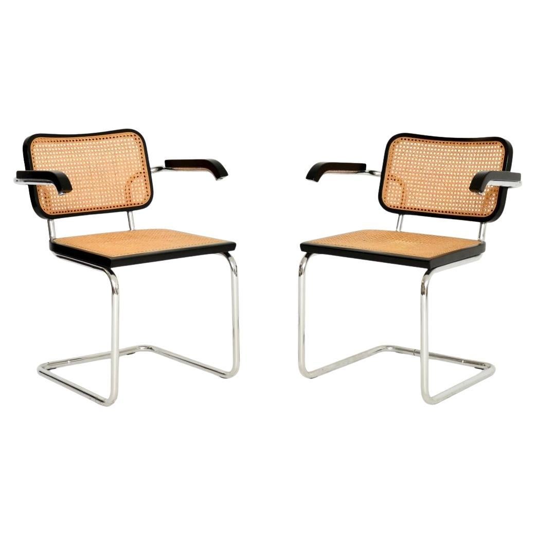 Pair of Vintage Italian Cesca Dining Chairs For Sale