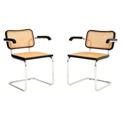 Pair of Vintage Italian Cesca Dining Chairs