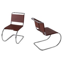 Pareja de sillas italianas vintage de estilo Bauhaus Knoll