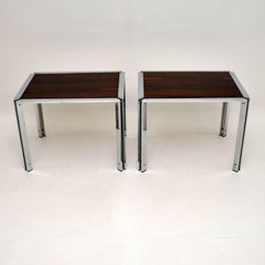 Pair of Vintage Italian Chrome Side Tables