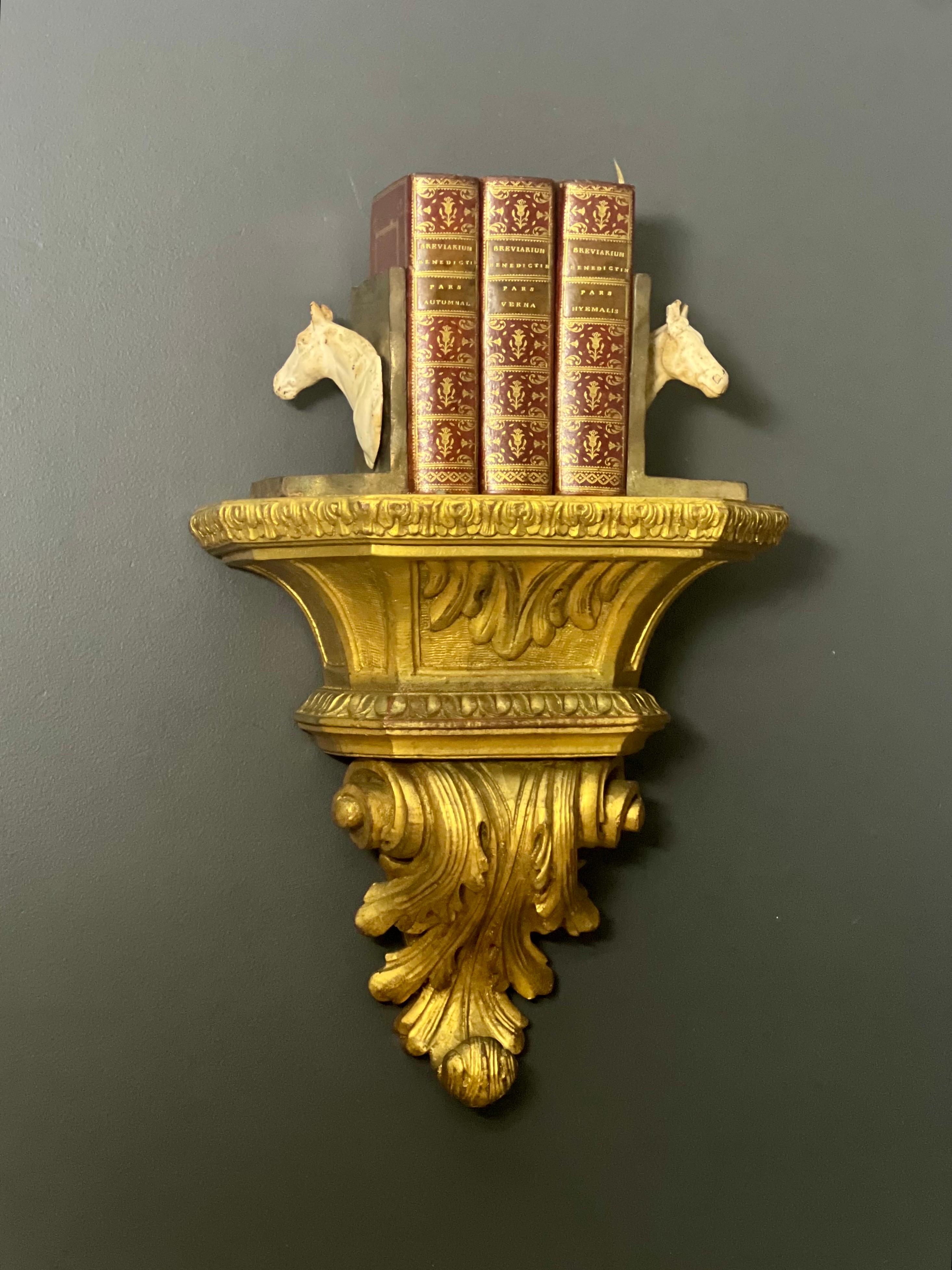 20th Century Italian Florentine Style Giltwood Wall Bracket Shelves For Sale 8