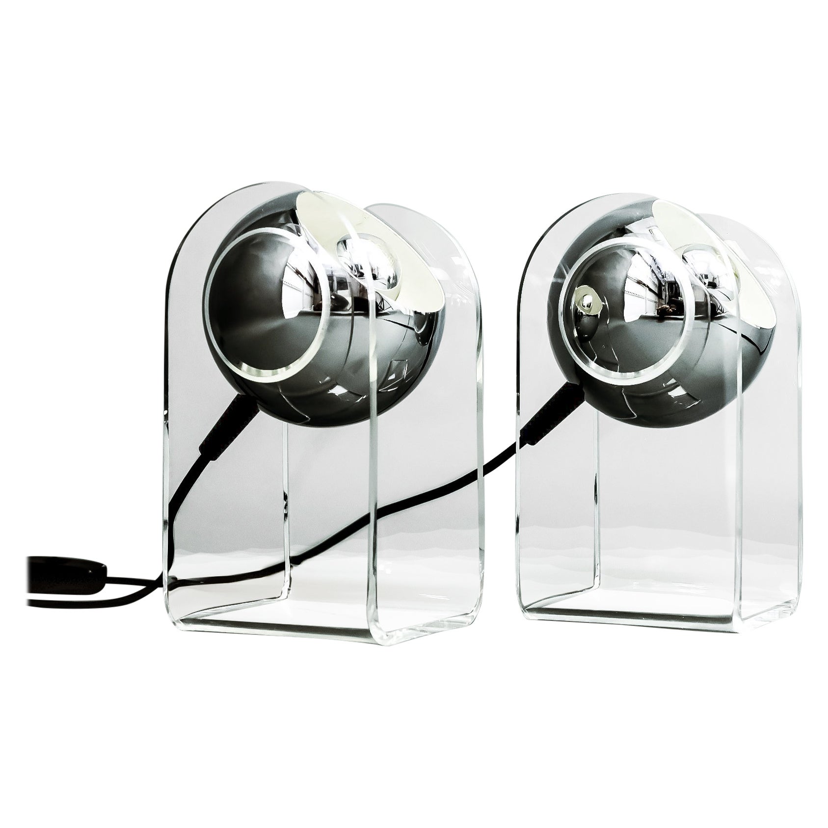 Pair of vintage Italian Gino Sarfatti Model 540 table lamps for Arteluce