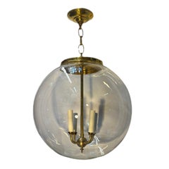 Pair of Vintage Italian Globe Light Fixtures. Sold Individually.