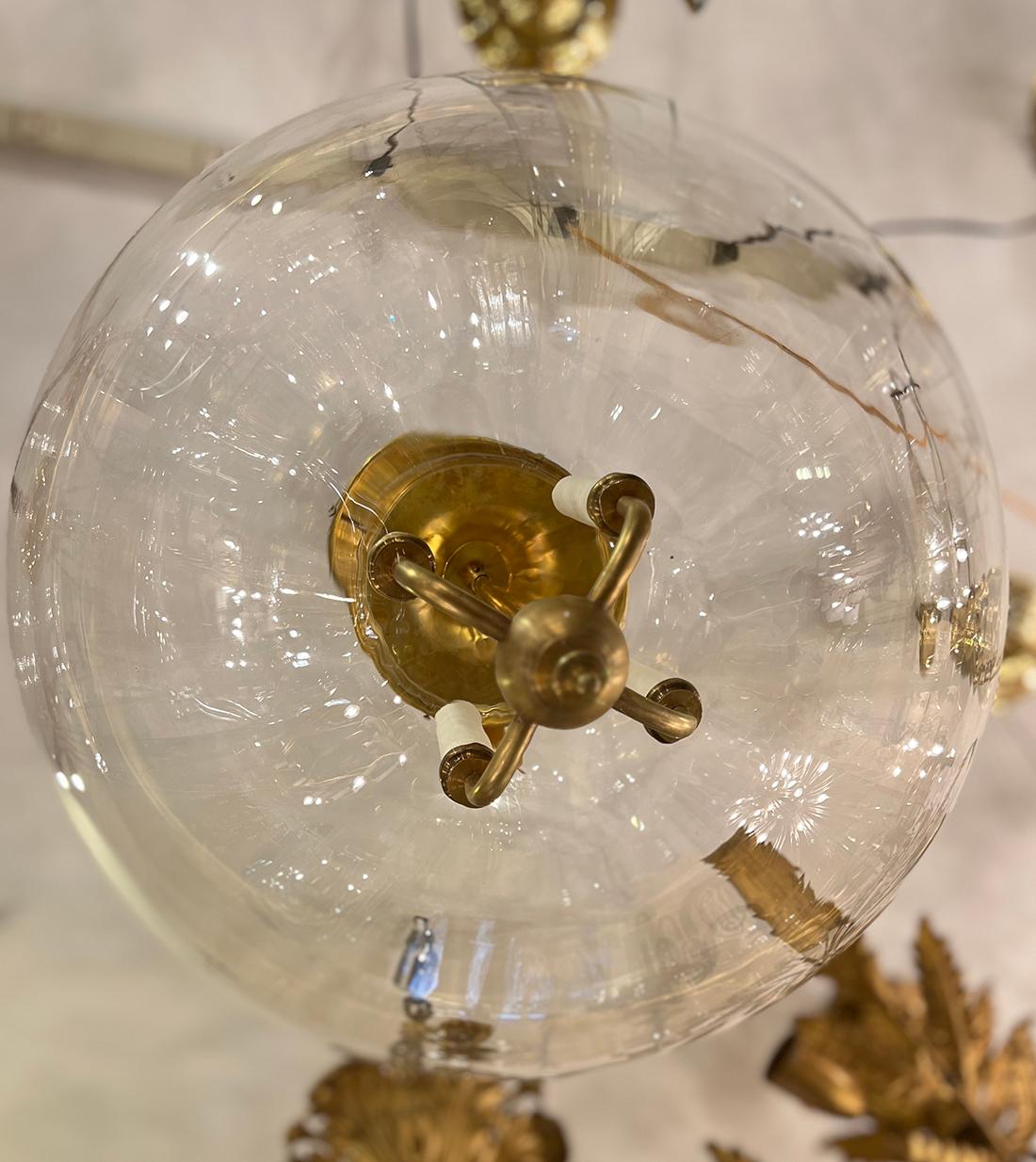 Coppia di lampade a globo italiane d'epoca. Venduto singolarmente. in vendita 2