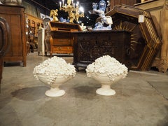 Coppia di ciotole italiane d'epoca in ceramica a grappolo d'uva