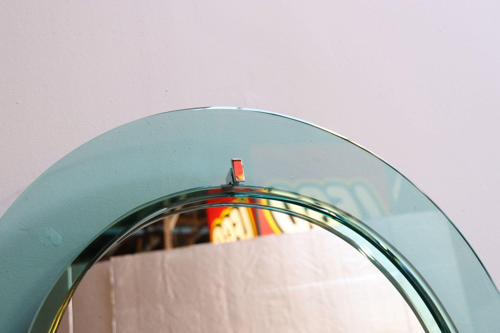 Paar italienische grüne Vintage-Wandspiegel aus grünem Glas in Tropfenform von Cristal Arte im Angebot 11