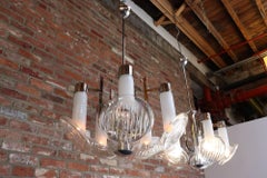 Pair of Vintage Italian "Headlight" Chandeliers by Carlo Nason for Mazzega
