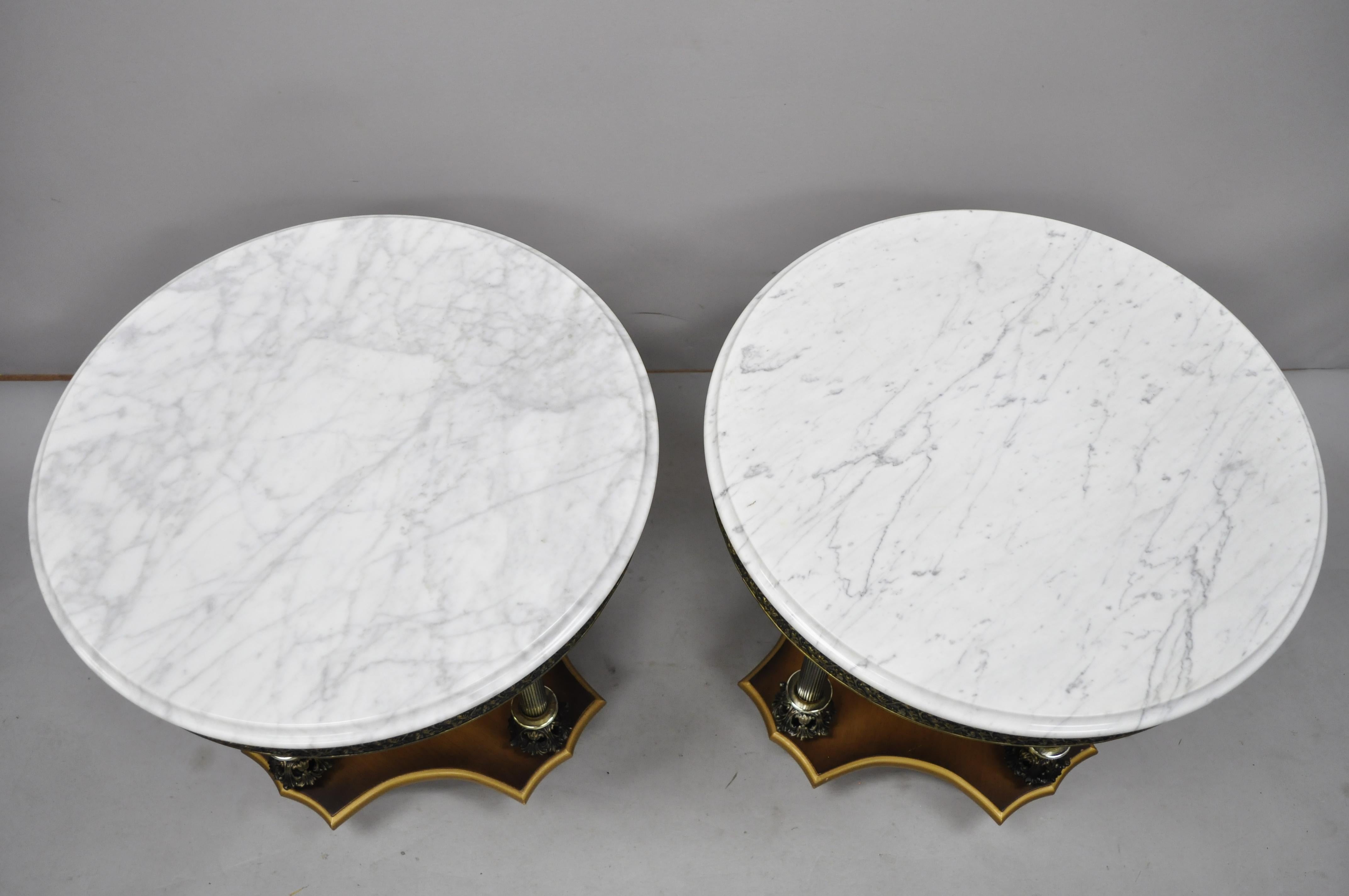marble top side table vintage