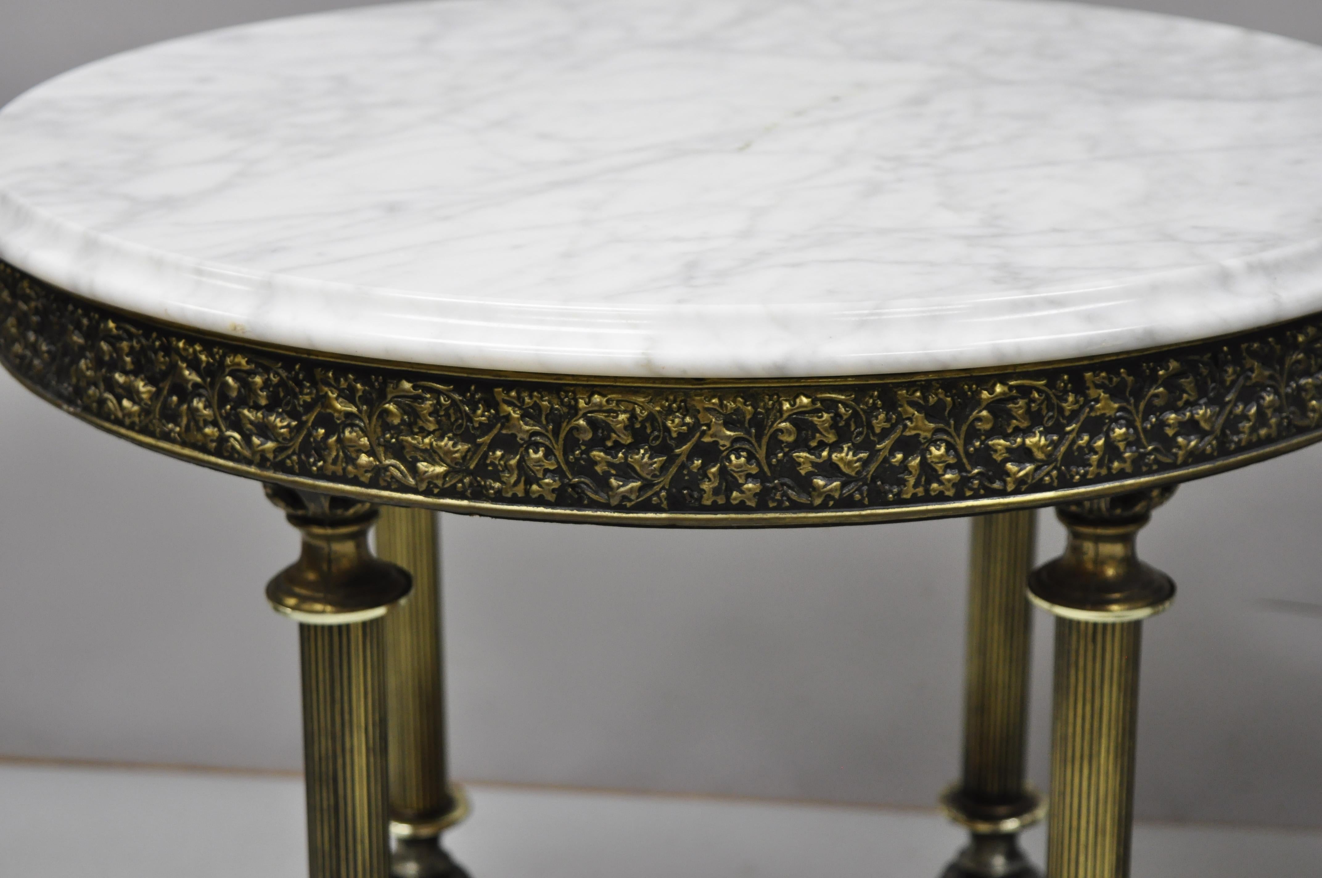 vintage marble top side table