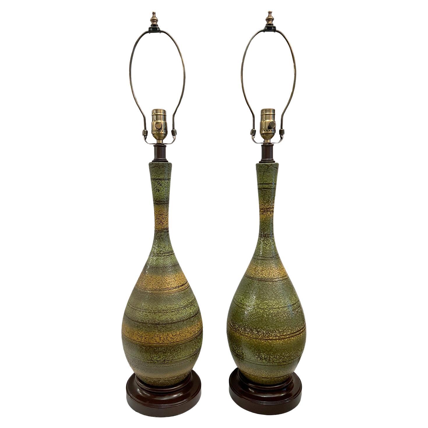 Pair of Vintage Italian Lamps For Sale