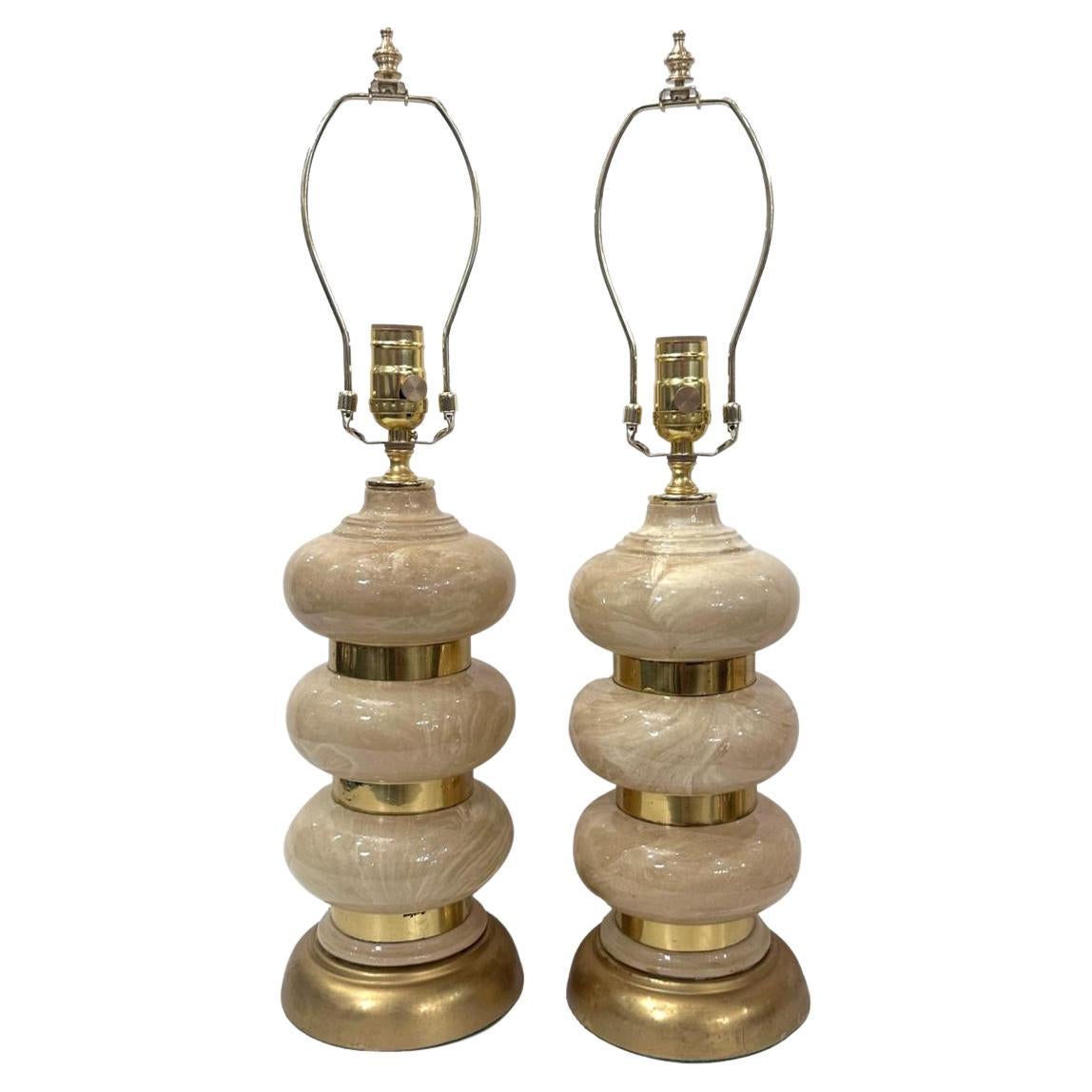 Paire de lampes italiennes vintage