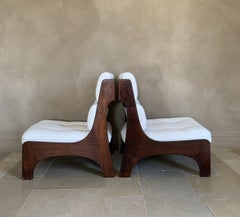 Pair of Vintage Italian Lounge Slipper Chairs, 1960s