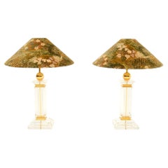Pair of Vintage Italian Lucite Table Lamps