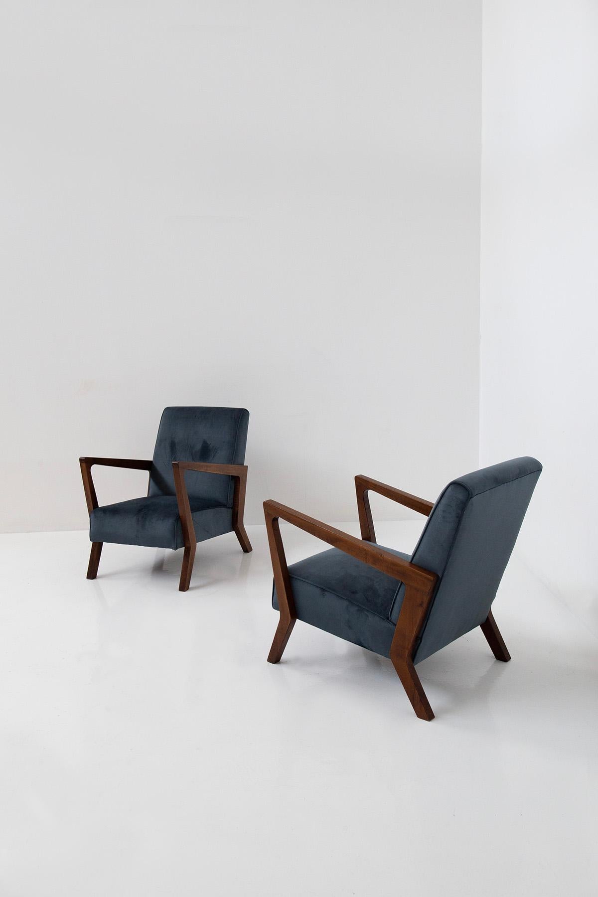 Presenting The pair of vintage Italian armchairs from the 1960s are an outstanding example of modern mid-century design, a period that had a significant impact on art, architecture, and, of course, interior design. Italian craftsmanship from that