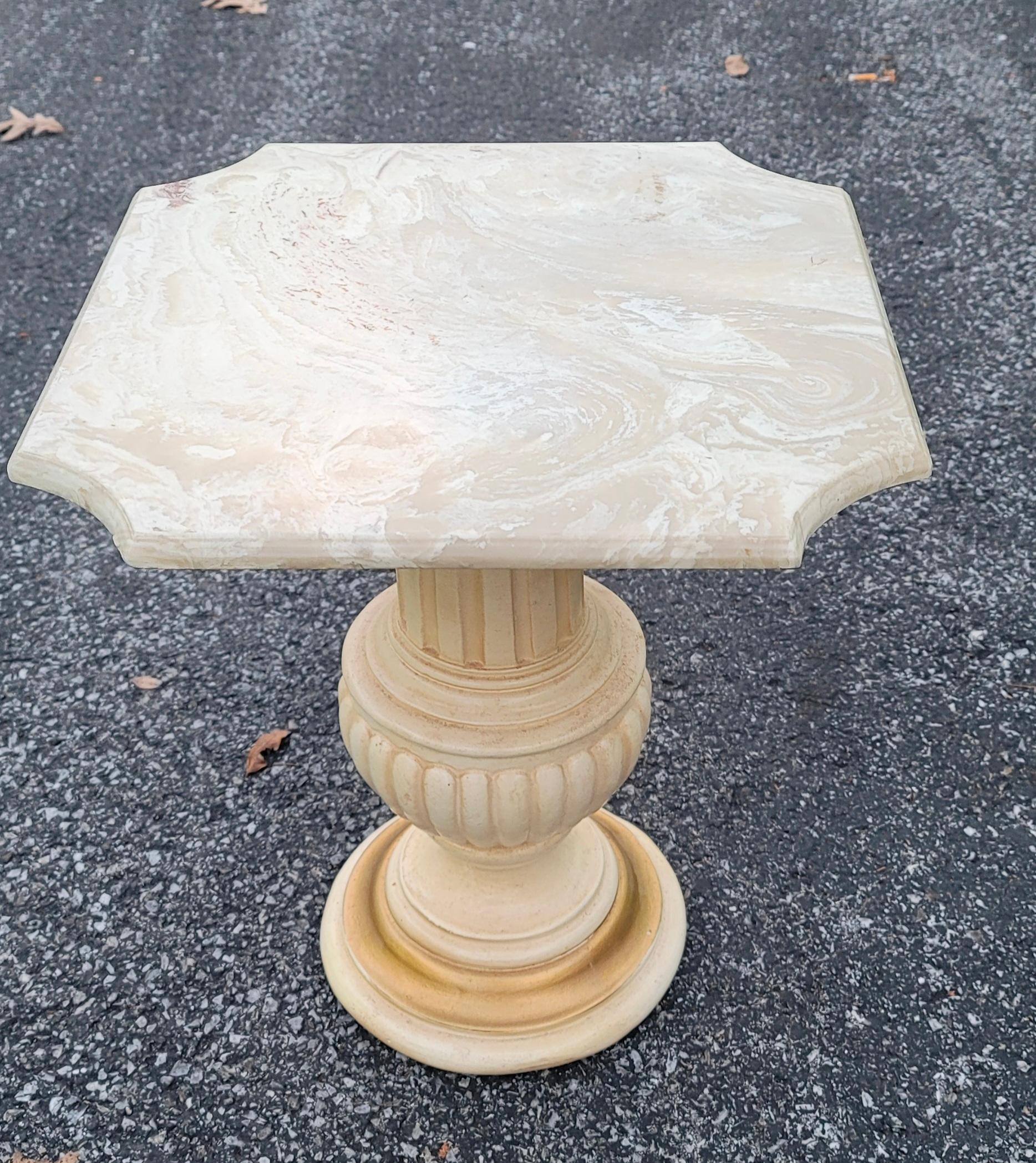 vintage marble side table