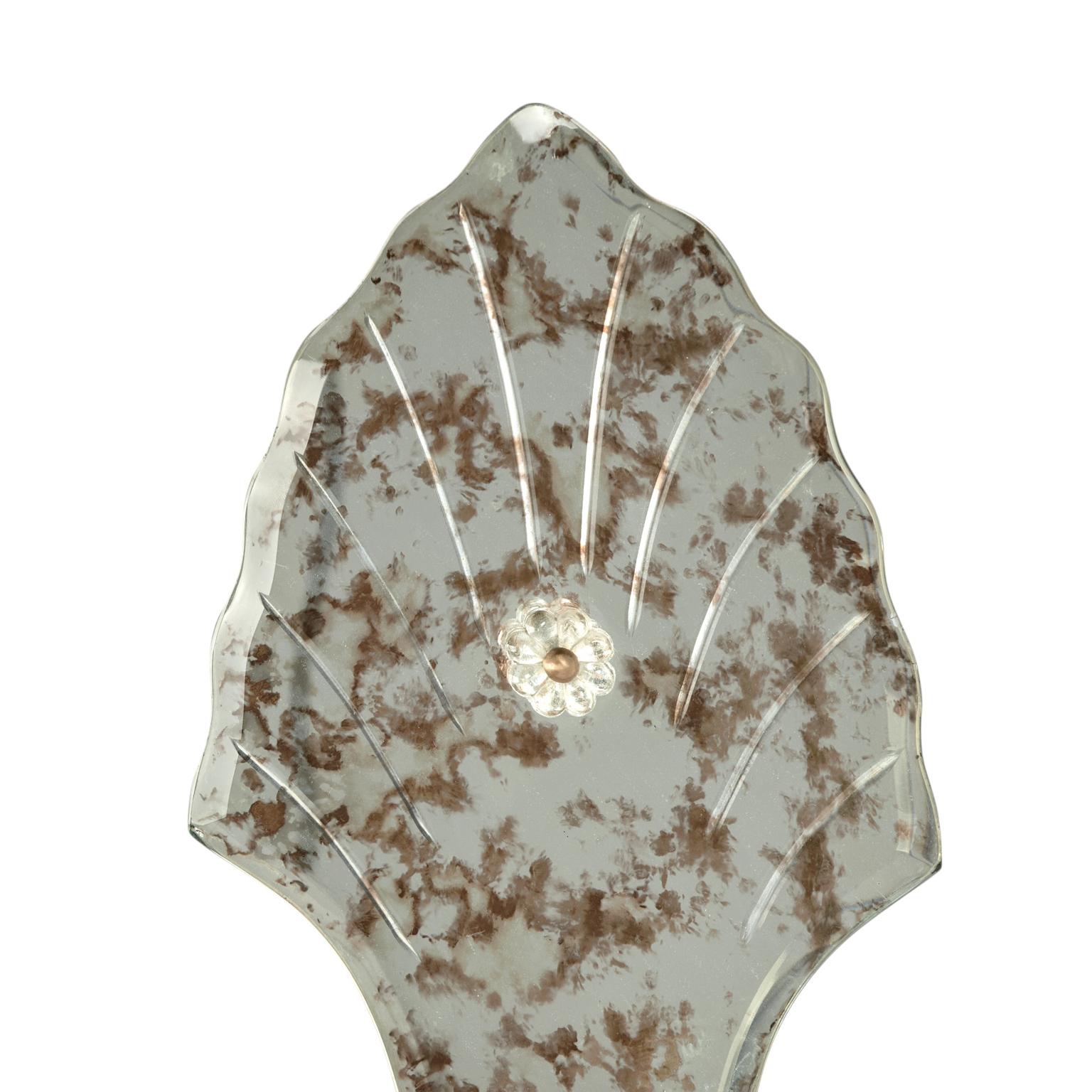 Mid-Century moderno Coppia di lampade da parete a specchio italiane d'epoca in vendita
