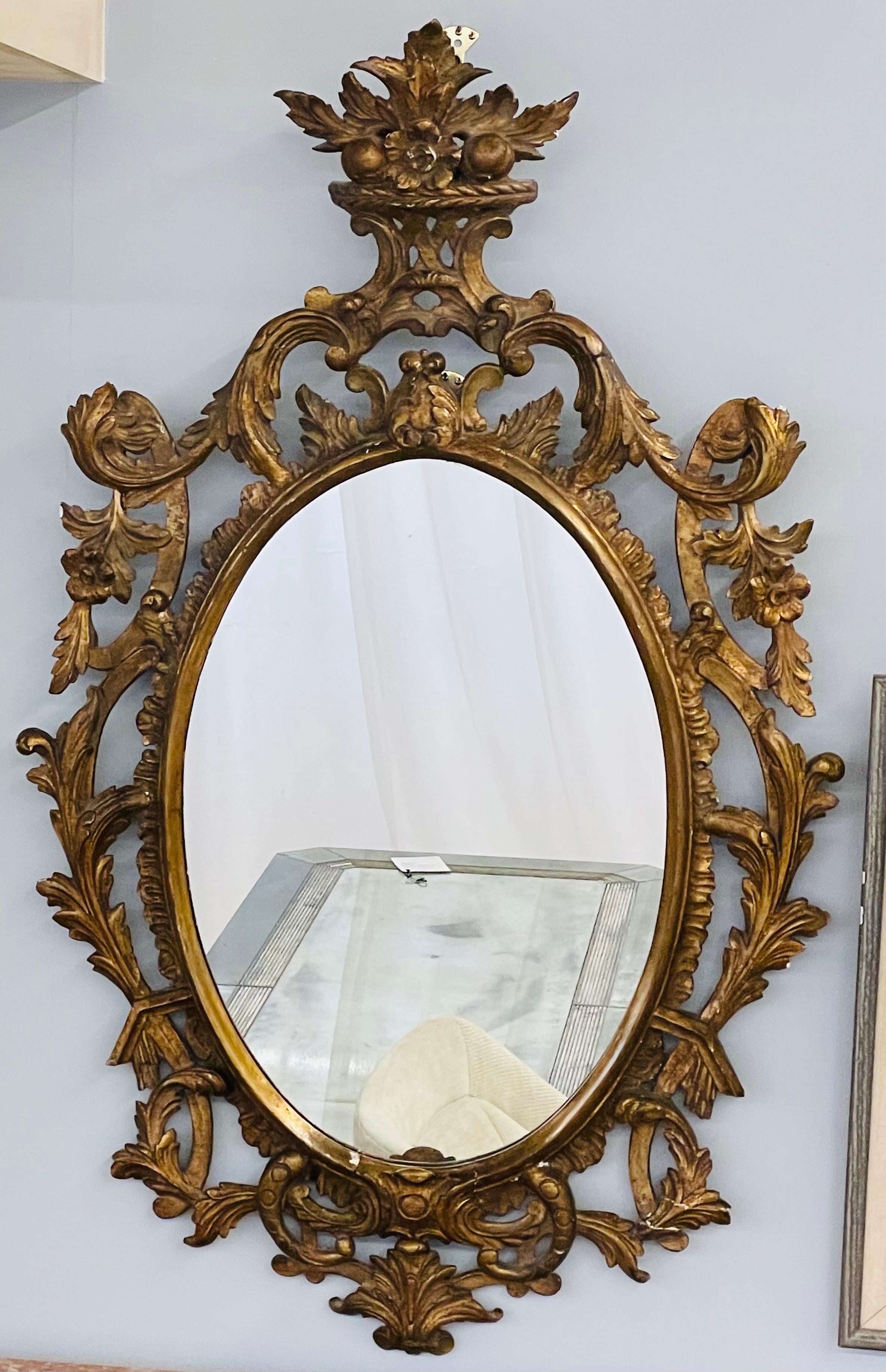 Pair of Vintage Italian Mirrors. Wall, Console or Pier In Good Condition In Stamford, CT