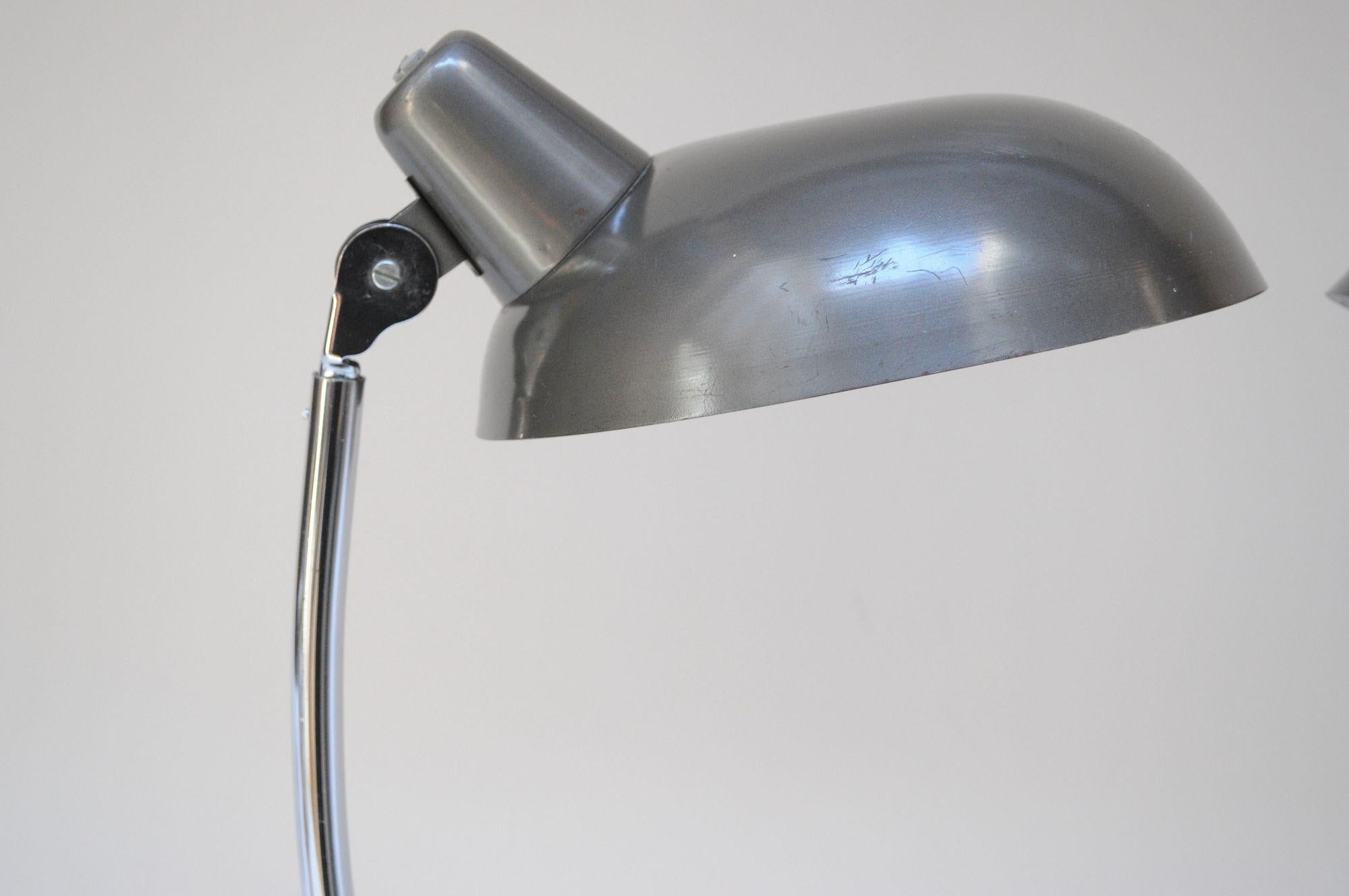 Pair of Vintage Italian Modern Industrial Chromed-Metal Task Lamps by Seminara For Sale 3