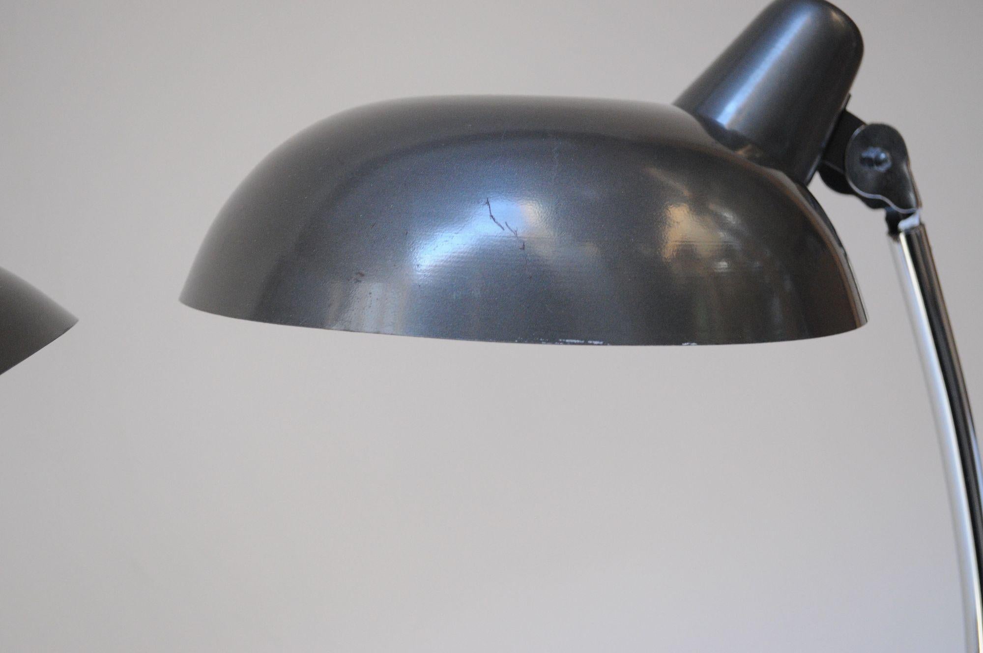 Pair of Vintage Italian Modern Industrial Chromed-Metal Task Lamps by Seminara For Sale 4