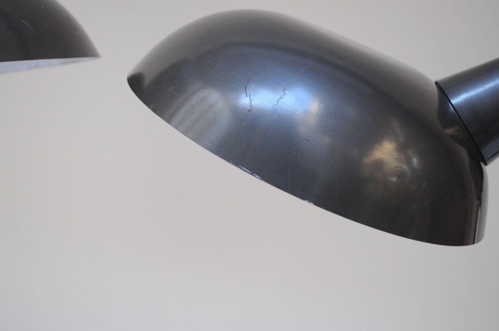Pair of Vintage Italian Modern Industrial Chromed-Metal Task Lamps by Seminara For Sale 13
