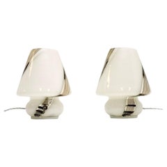 Ein Paar Tischlampen aus Vintage Italian Glass