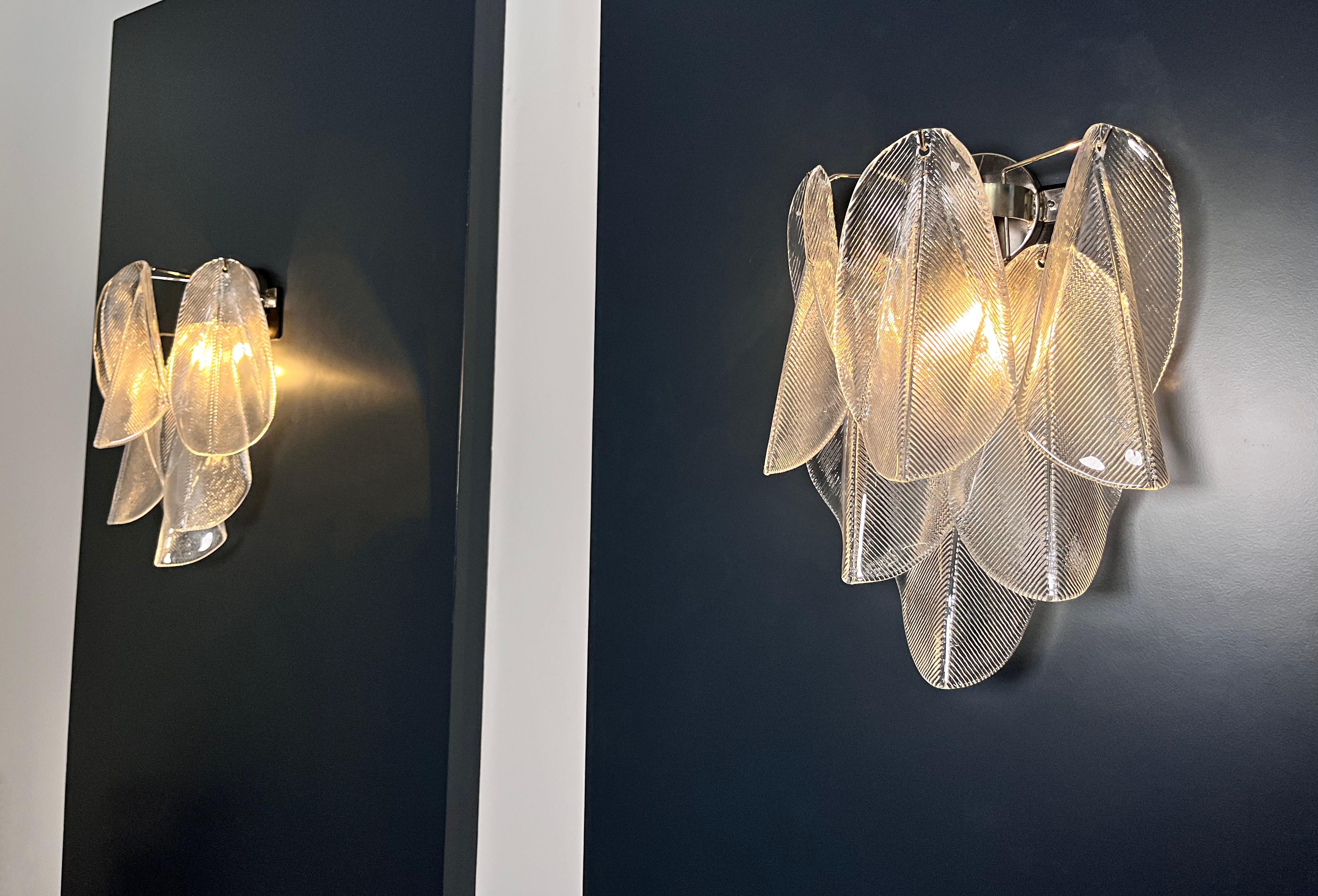 Pair of Vintage Italian Murano wall lights - 12 