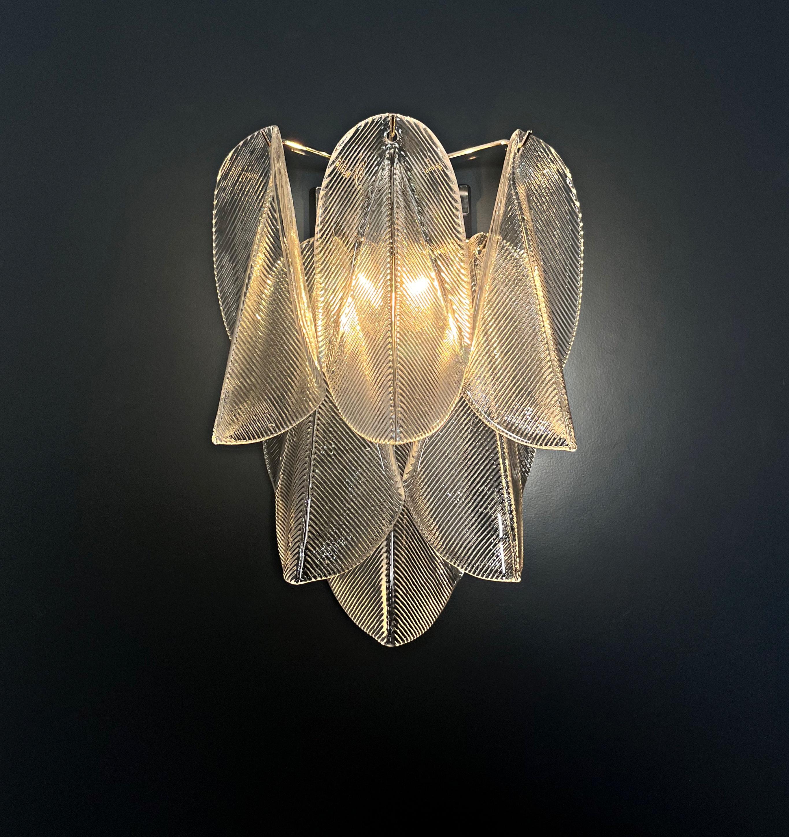Pair of Vintage Italian Murano wall lights - 12 