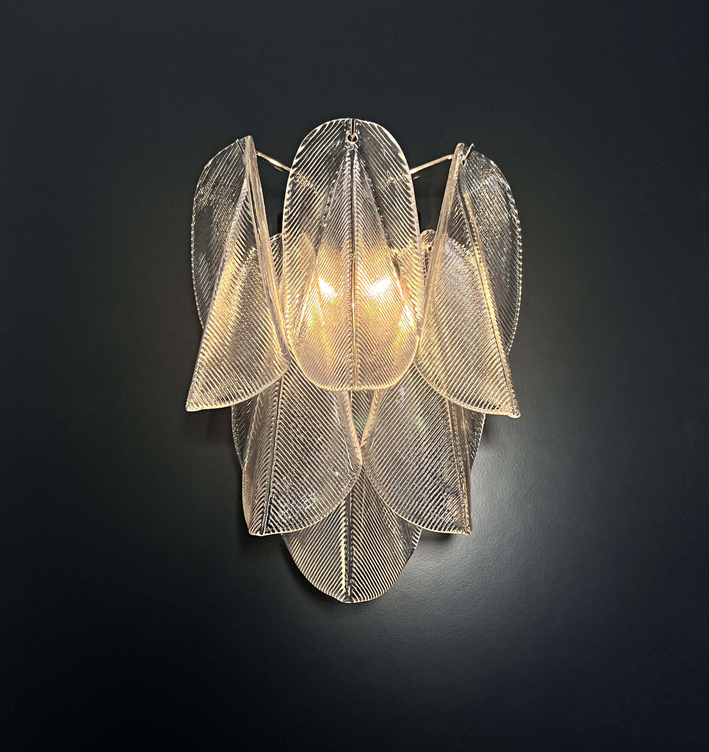 Pair of Vintage Italian Murano wall lights - 12 