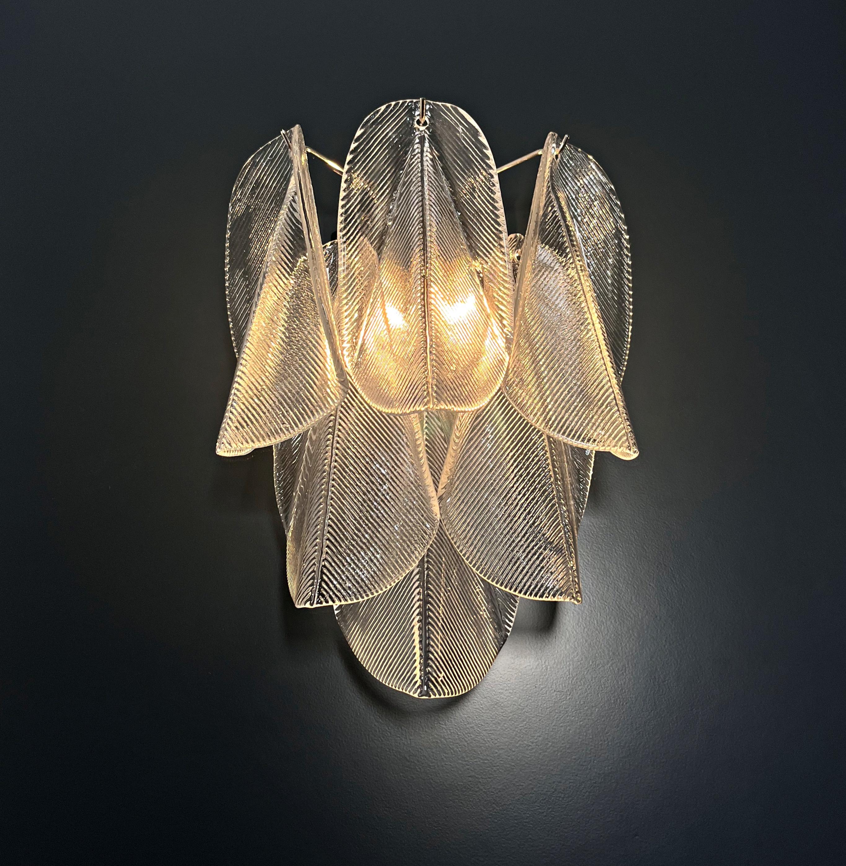 Pair of Vintage Italian Murano wall lights - 12 