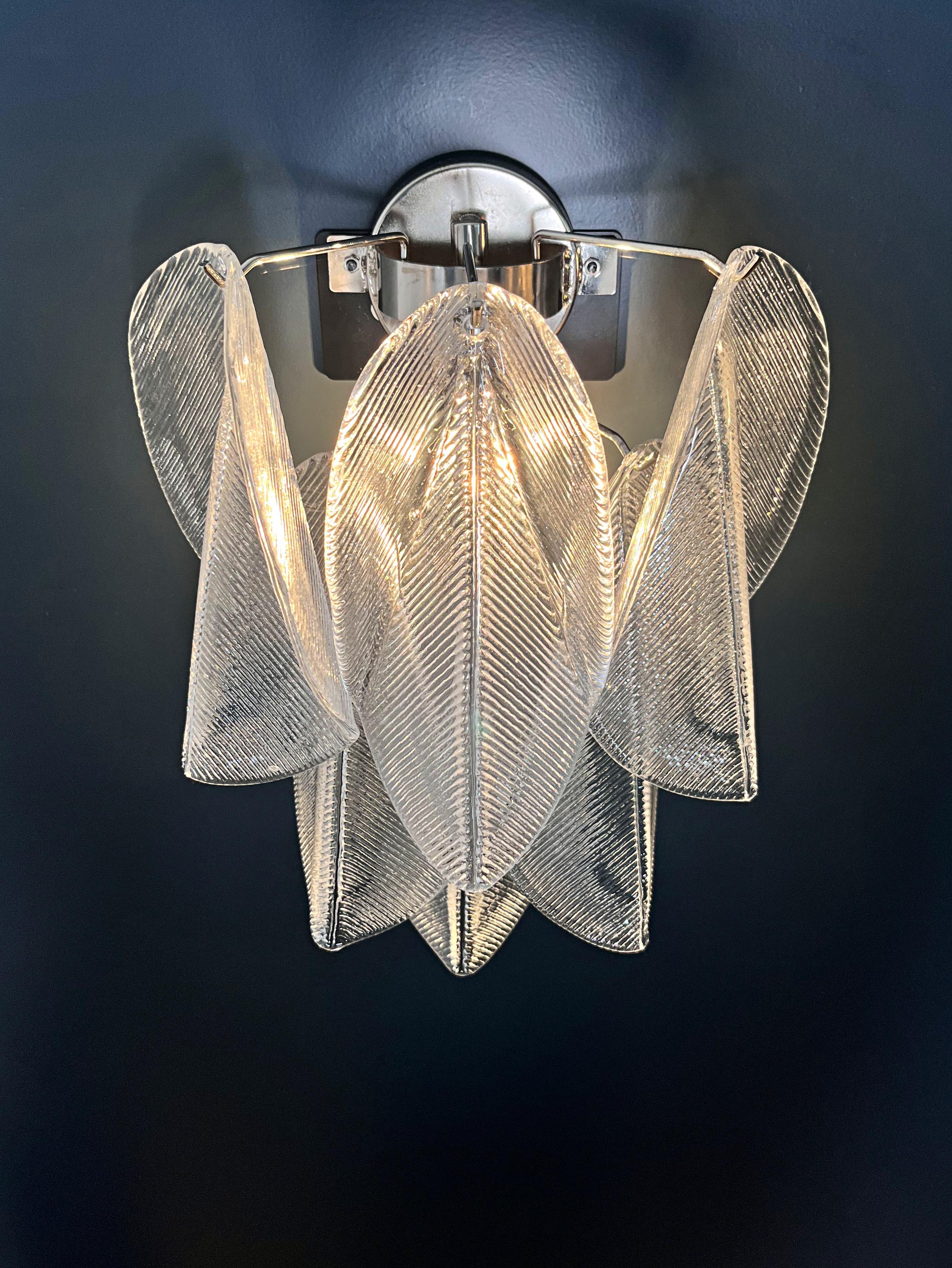 Pair of Vintage Italian Murano wall lights - 12 