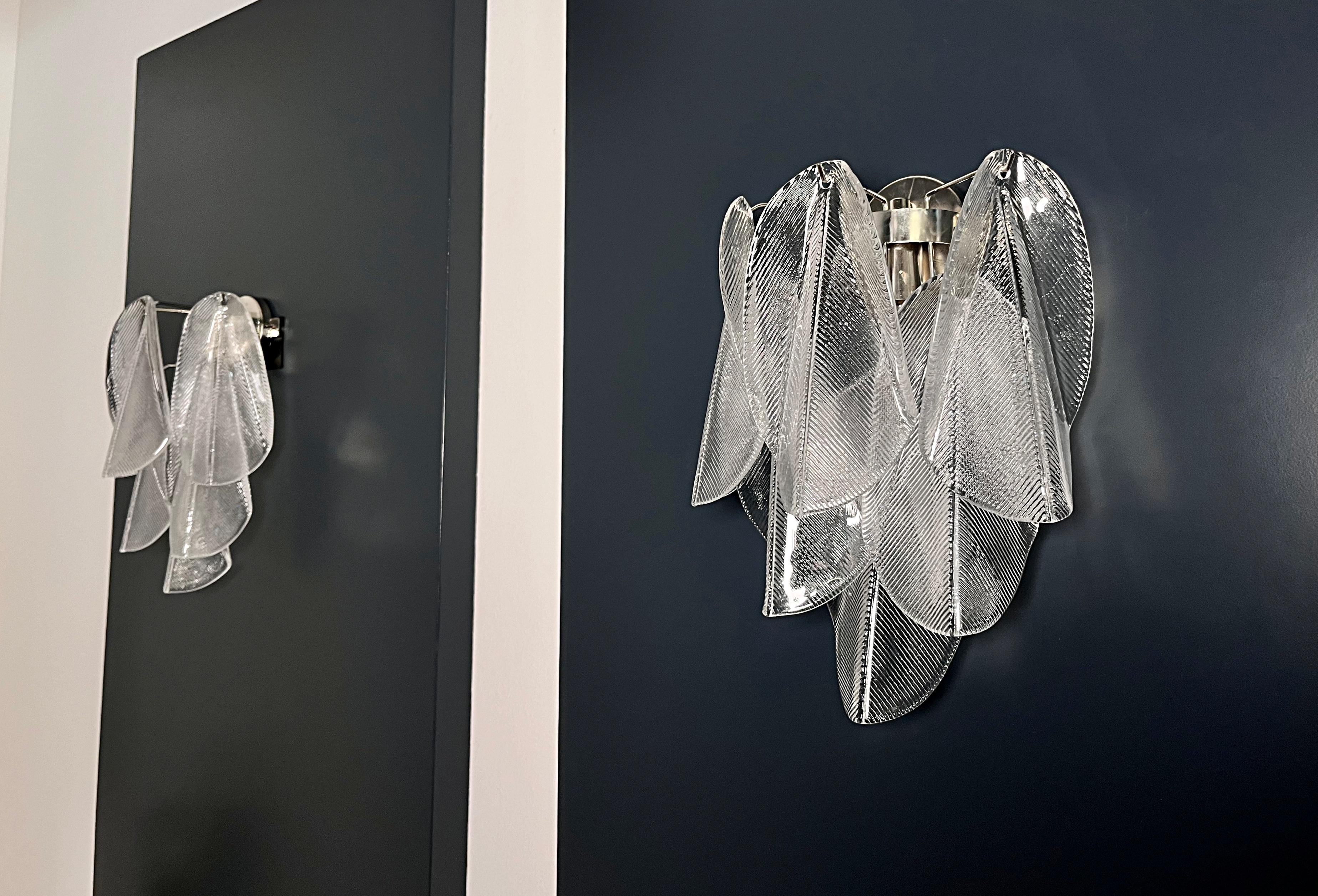 Pair of Vintage Italian Murano wall lights - 12 