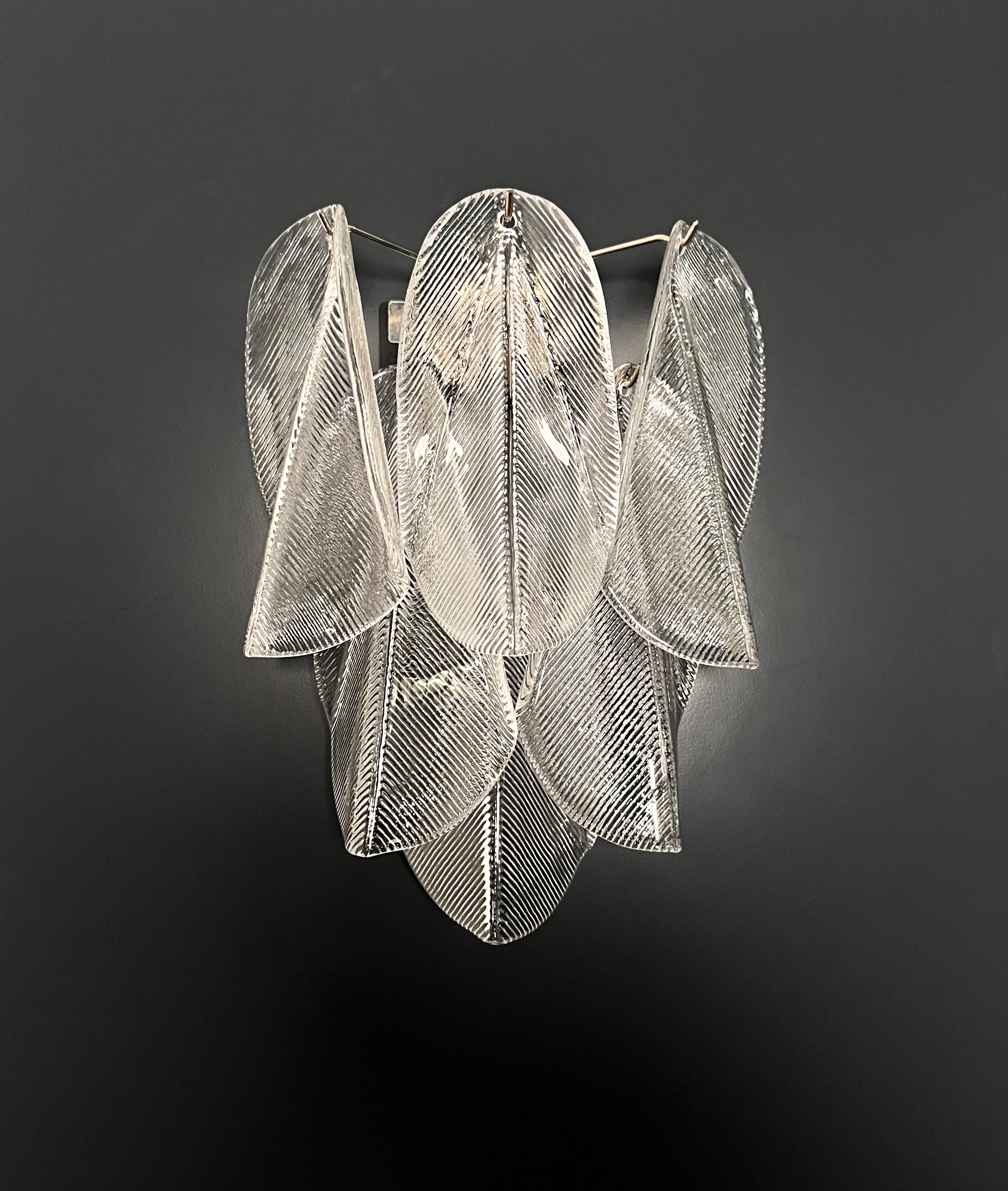 20th Century Pair of Vintage Italian Murano wall lights - 12 