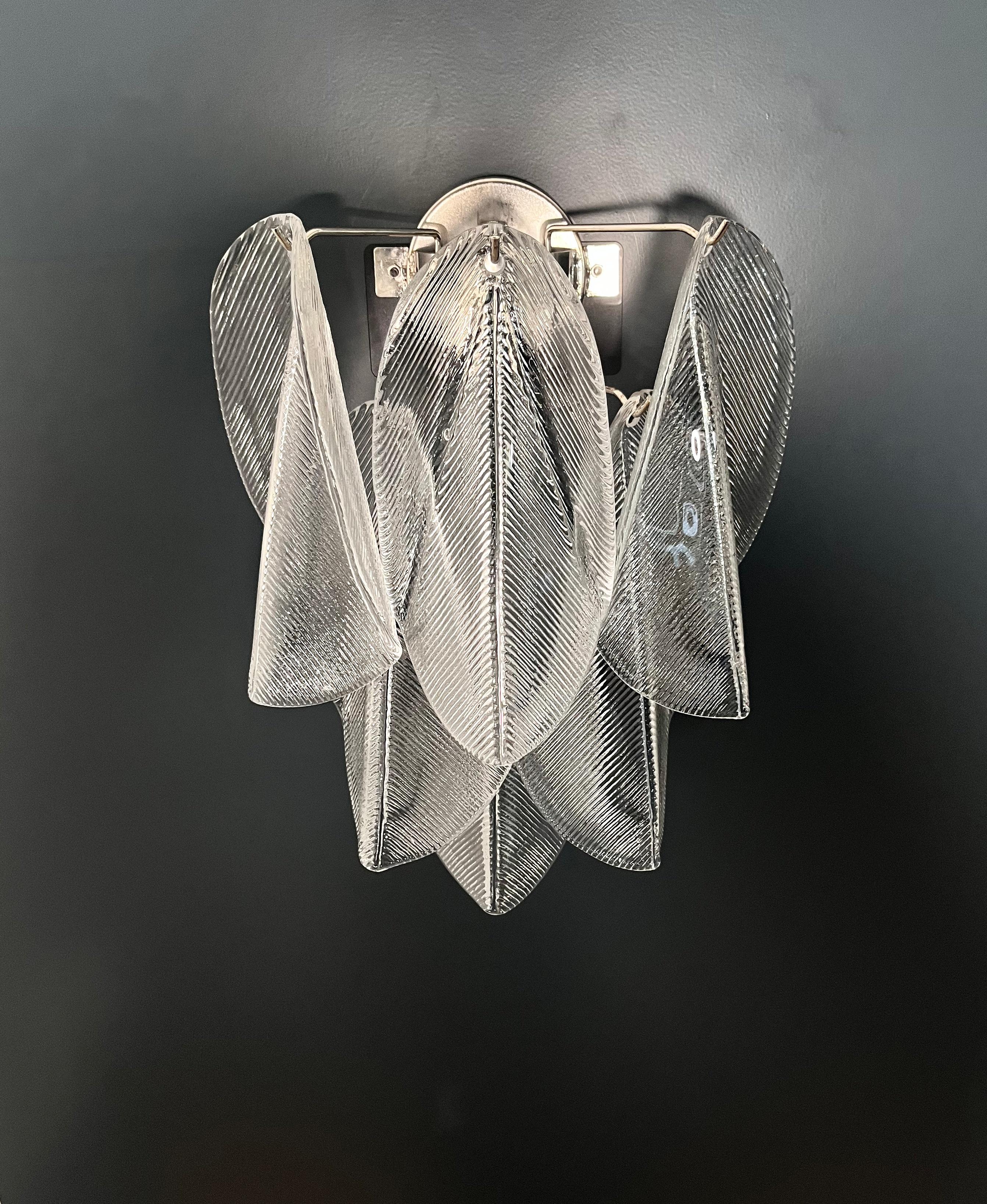 Pair of Vintage Italian Murano wall lights - 12 