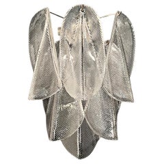 Pair of Vintage Italian Murano wall lights - 12 "swallows" clear glass