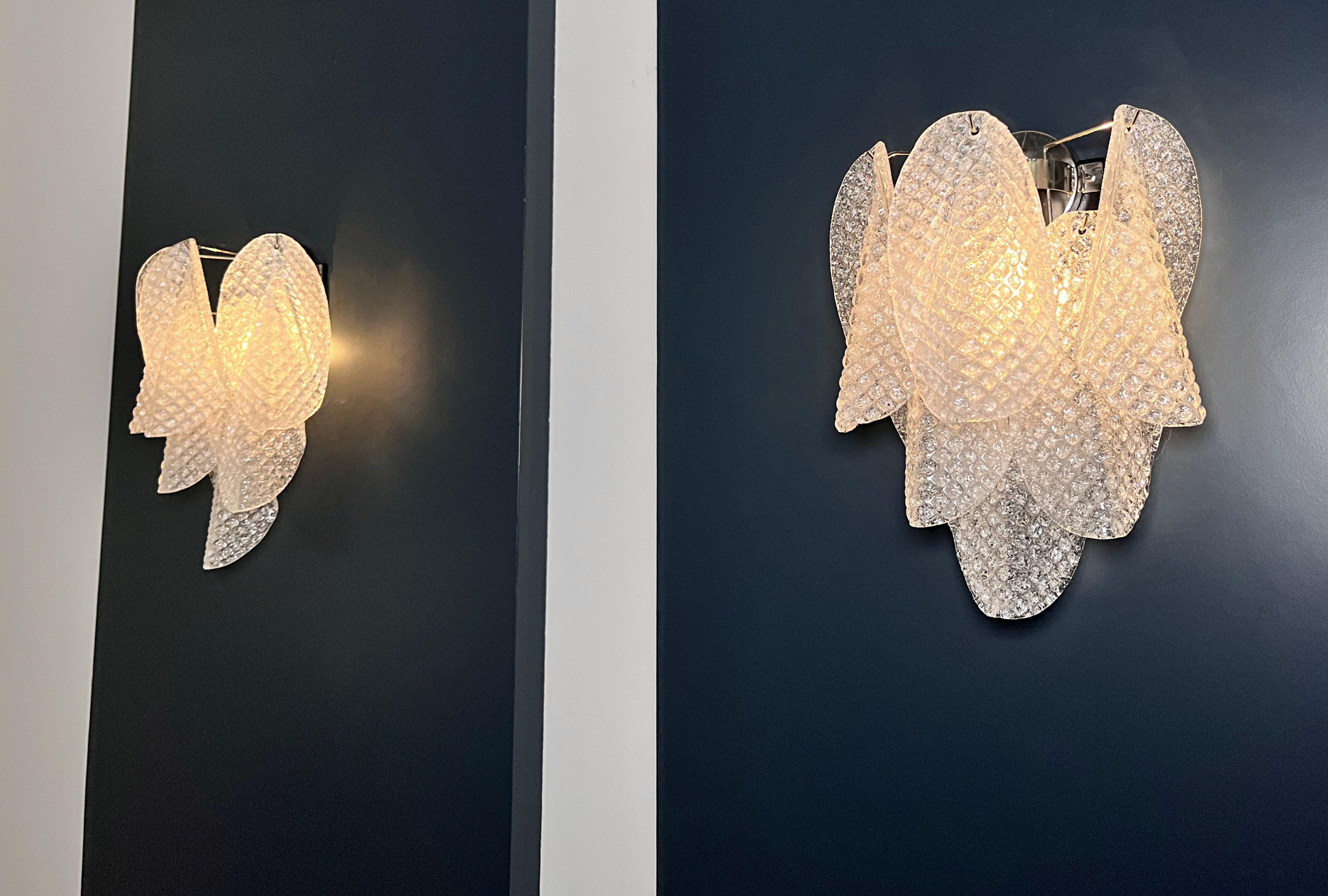 Pair of Vintage Italian Murano wall lights - 12 