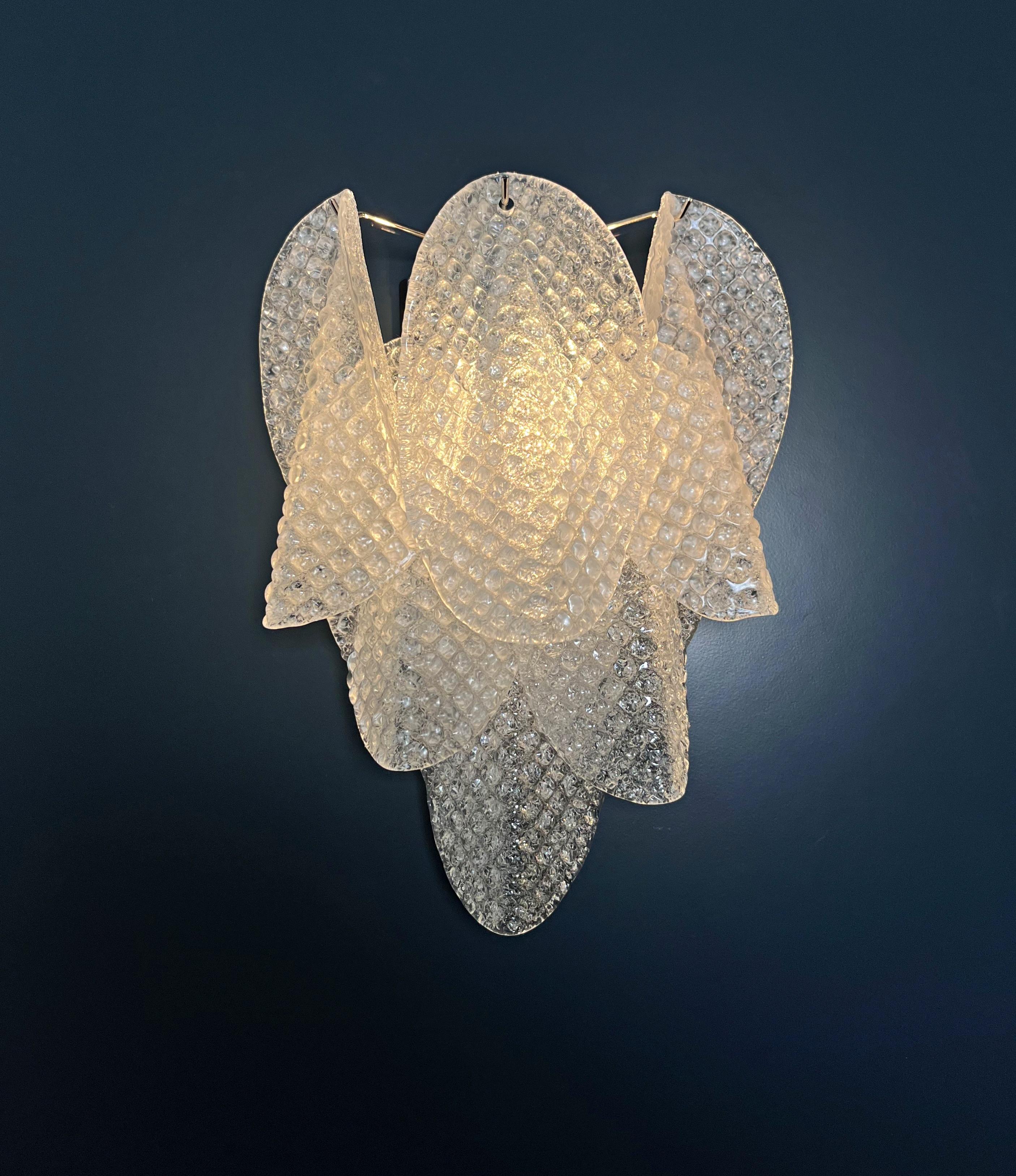 Pair of Vintage Italian Murano wall lights - 12 